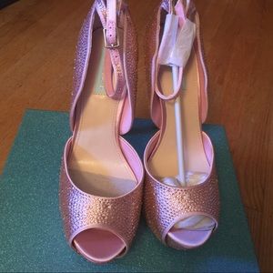 Betsey Johnson Mary Janes Peep Toe Size 10